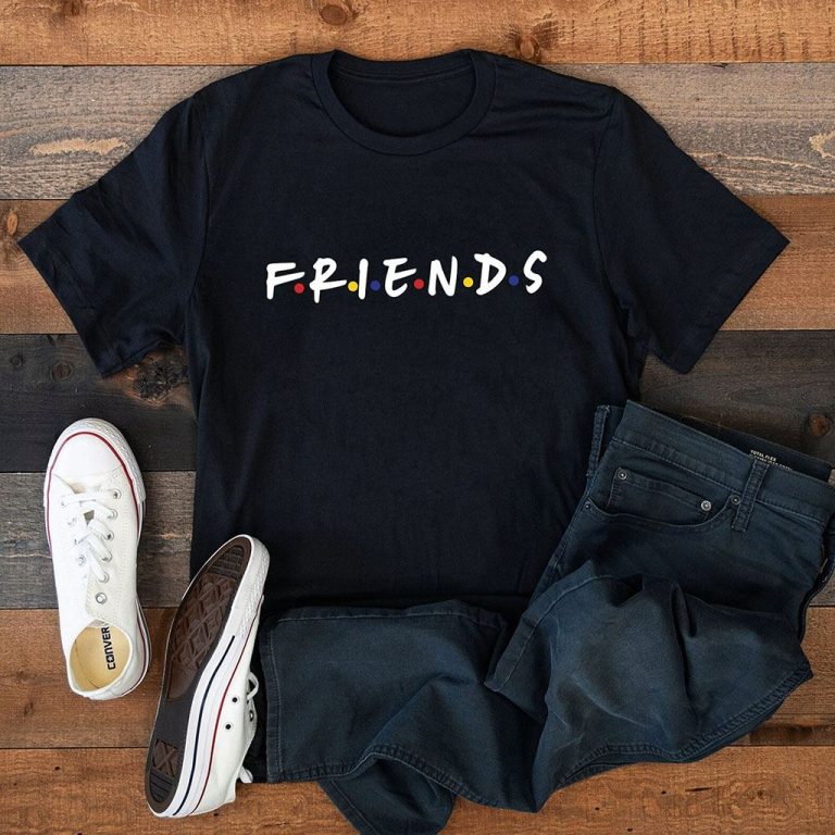 T-Shirt Blanc Logo Friends Officiel – Tendance Série Cultissime, 100% Coton Confortable
