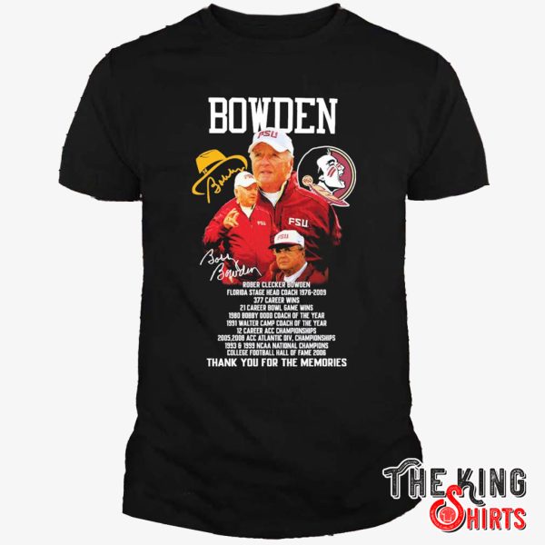 bobby bowden t shirt