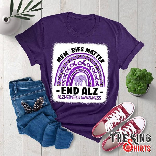 memories matter end alz alzheimer's awareness t-shirt