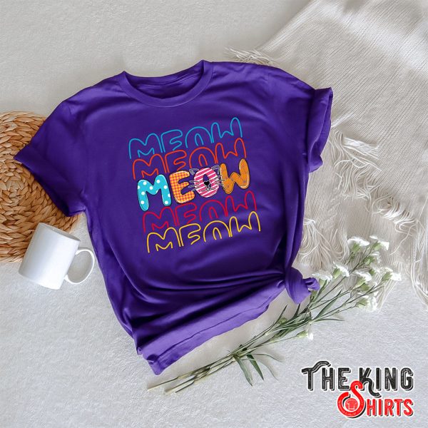 meow shirt for funny cat t-shirt