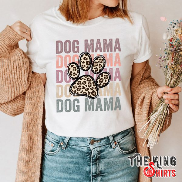 retro vintage style dog mama t-shirt