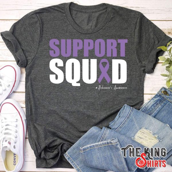 support squad alzheimer's awareness t-shirt