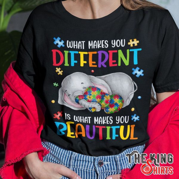 what makes you different makes you beautiful t-shirt