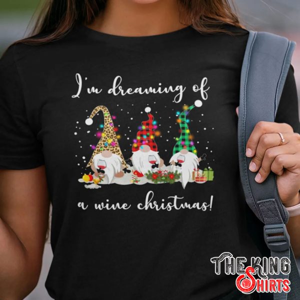 im dreaming of a wine christmas shirt