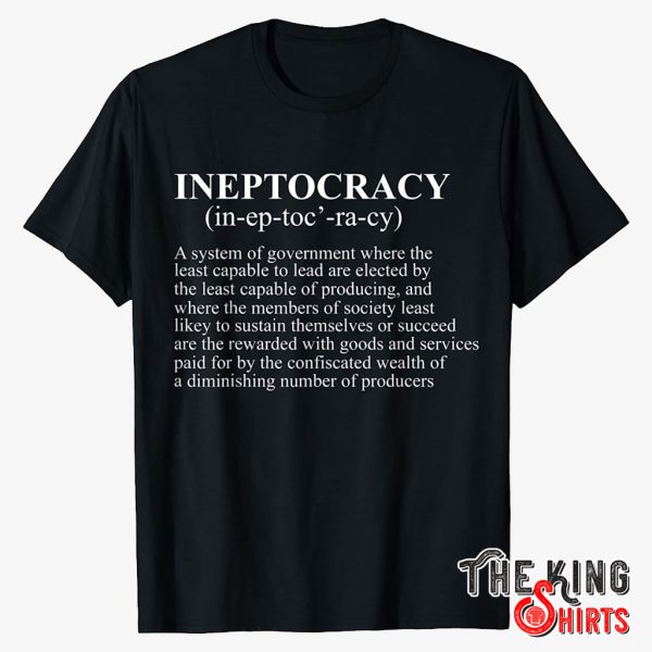 ineptocracy funny political definition shirt