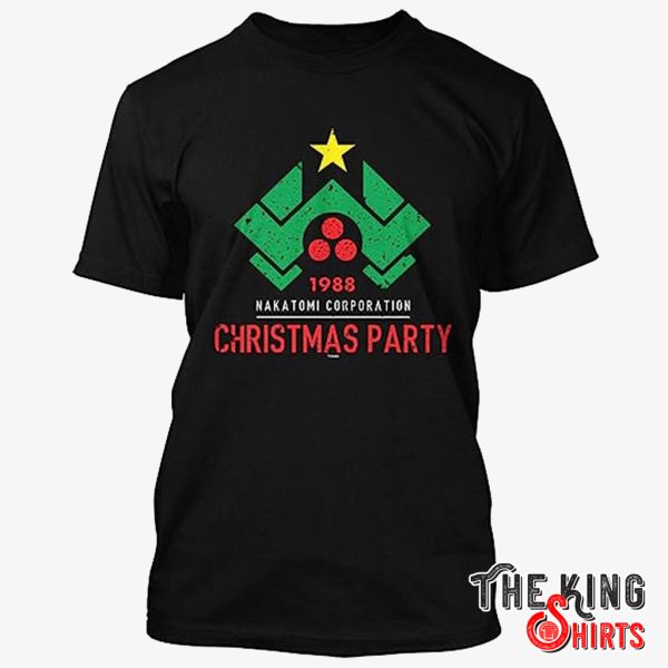 1988 nakatomi corporation christmas party t shirt