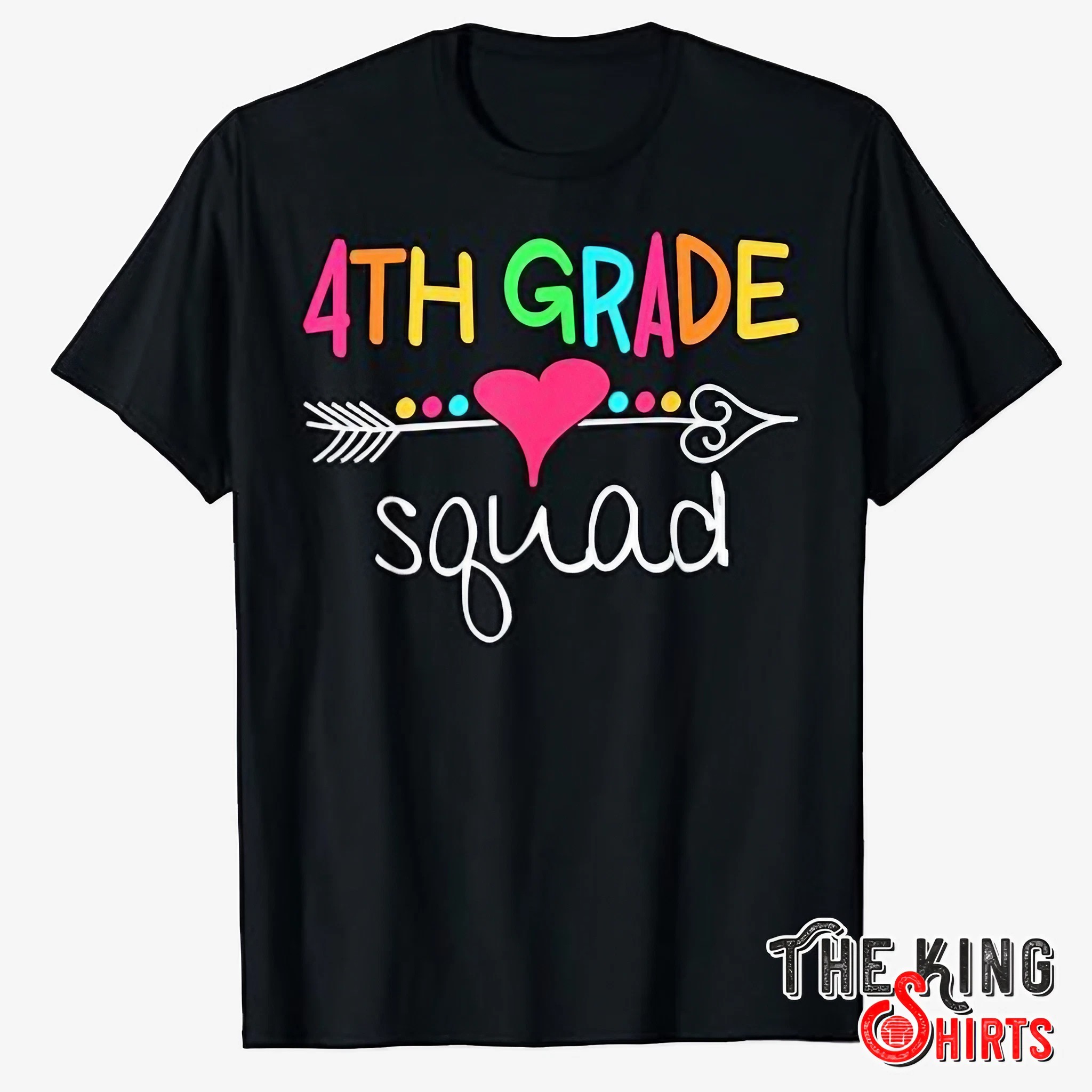 4th Grade Squad Fourth Back To School T Shirt For Unisex With Arrow ...