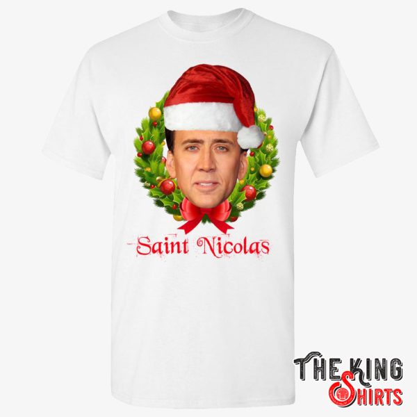 saint nicolas cage christmas shirt