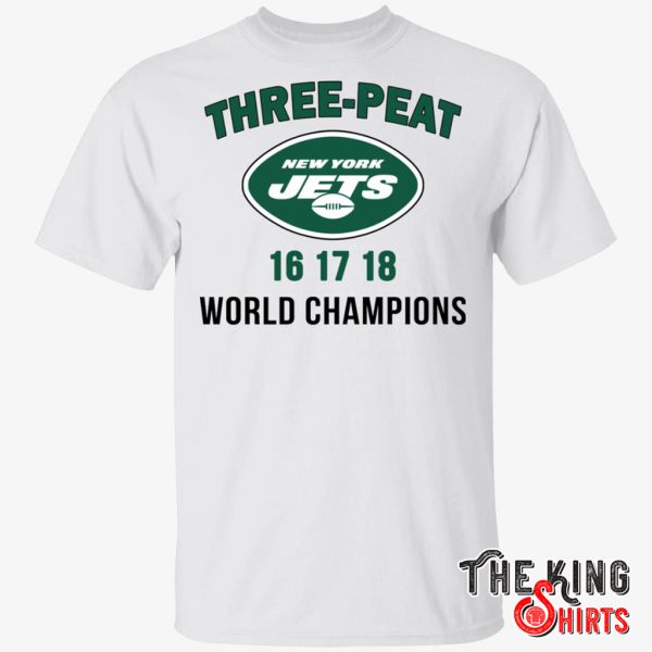 three peat new york jets world champions shirt