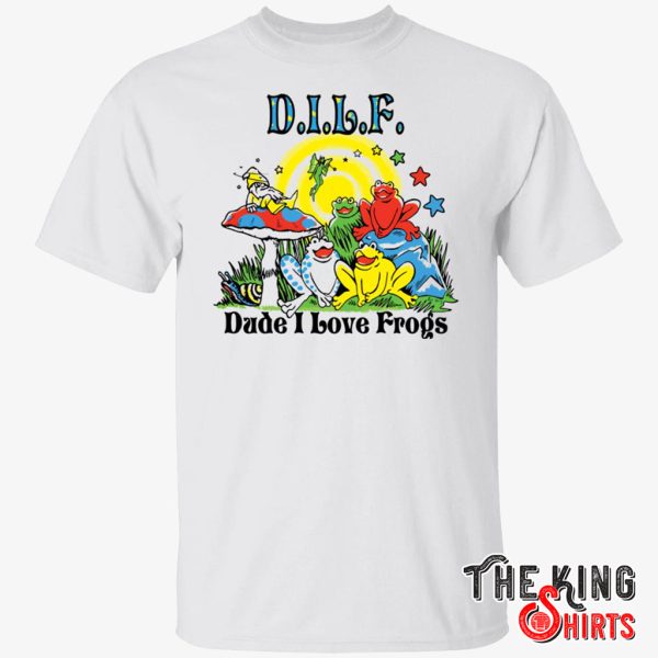 dilf dude i love frogs t shirt