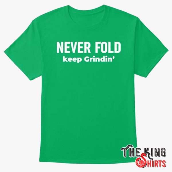 miles sanders never fold keep grindin’ t shirt