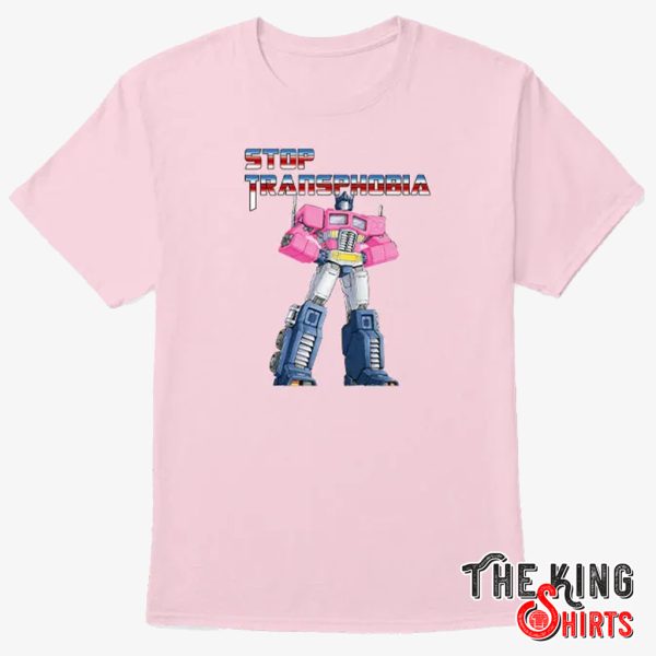 optimus prime stop transphobia transformers shirt