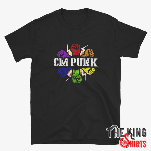 professional wrestler cm punk pride t shirt