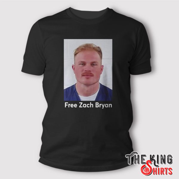 free zach bryan mug shot shirt