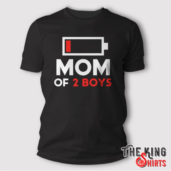 Mom Of 2 Boys Shirt Gift From Son Mothers Day Birthday Women