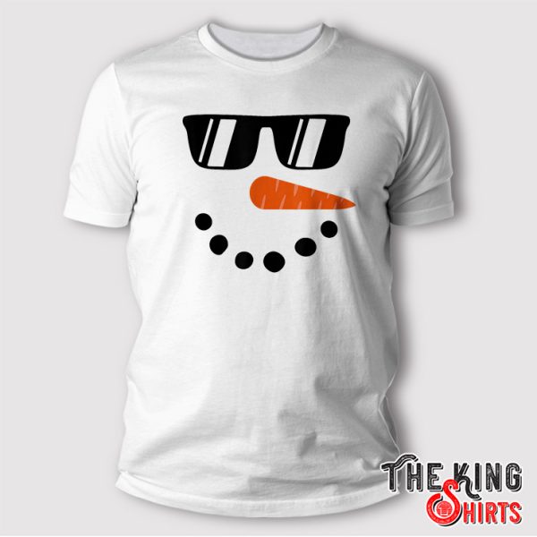 Snowman Shirt for Boys Kids Toddlers Glasses Christmas Winter