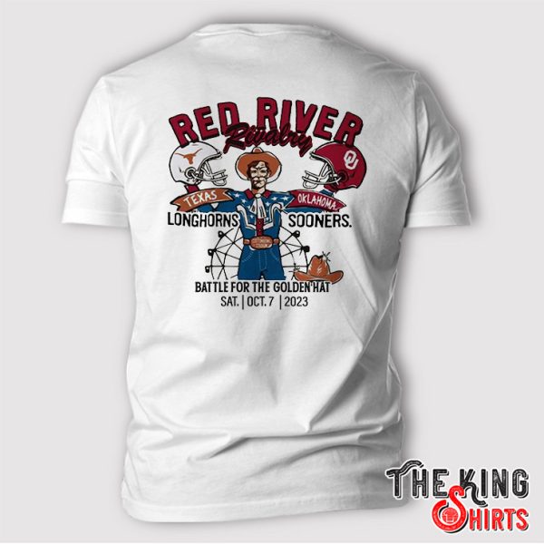 Texas Longhorns vs Oklahoma Sooners Red River Rivalry Shirt 1 - Back