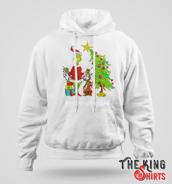 Grinch Christmas Tree Sweatshirt and Hoodie