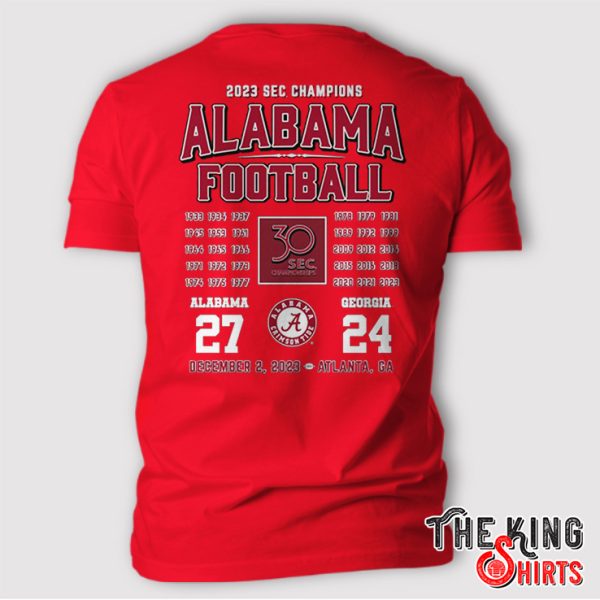 2023 SEC Champions Alabama Football Alabama shirt
