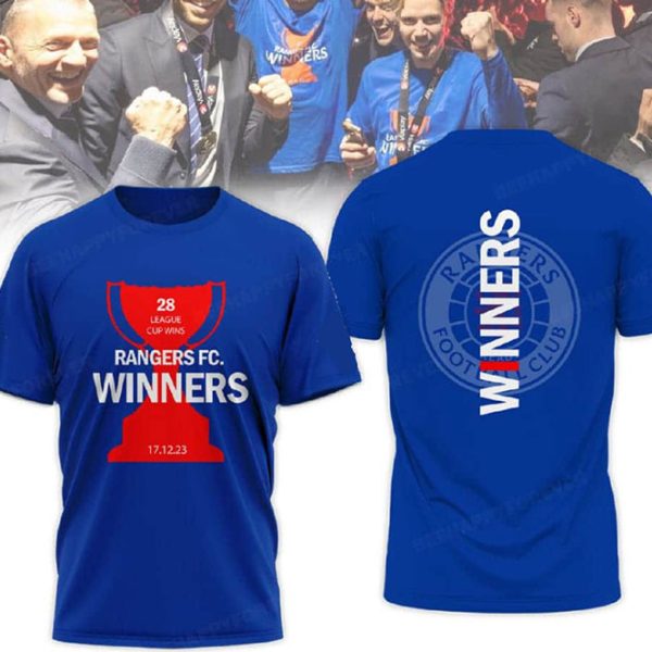 Rangers FC League Cup Winners 17 12 2023 Shirt