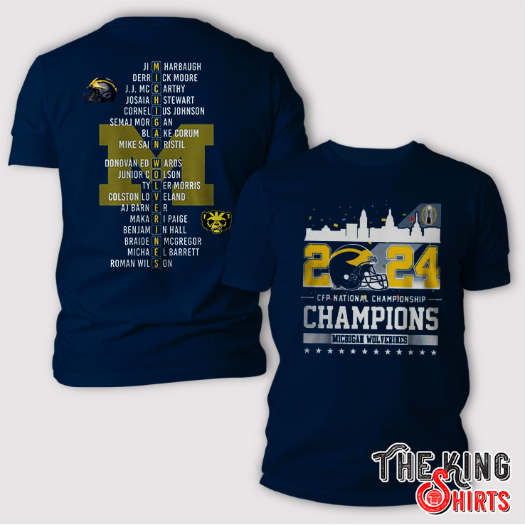 2024 CFP National Championship Champions Michigan T Shirt - TheKingShirtS