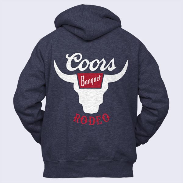 Coors Banquet Rodeo Bull Horns Logo Hoodie