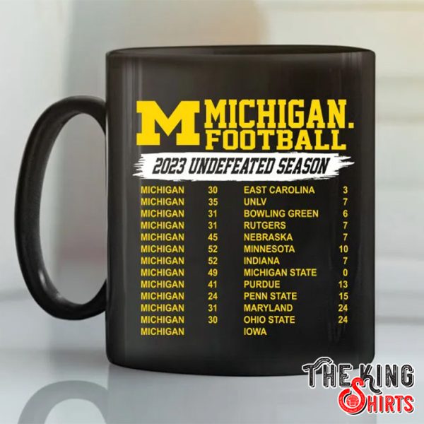 Michigan Football 2023 Undefeated Season Mug