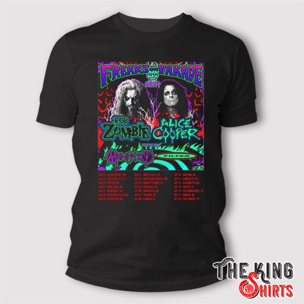 Alice Cooper Rob Zombie tour 2024 shirt