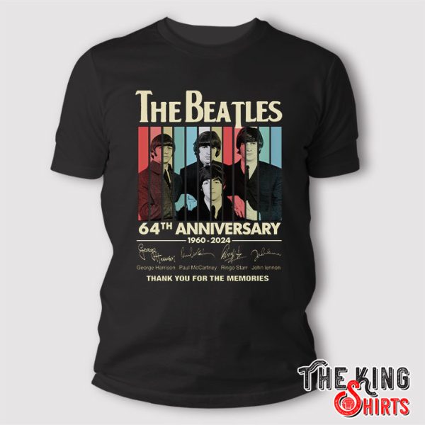 The Beatles 64 Years Anniversary Shirt, Signature The Beatles Band