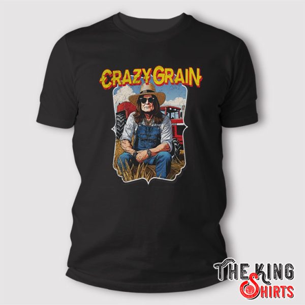 Crazy Grain Ozzy Farmer Parody Rock Heavy Metal Funny 2024 T Shirt