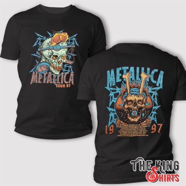 METALLICA - 1997 - Europe Tour Rare Vintage T Shirt