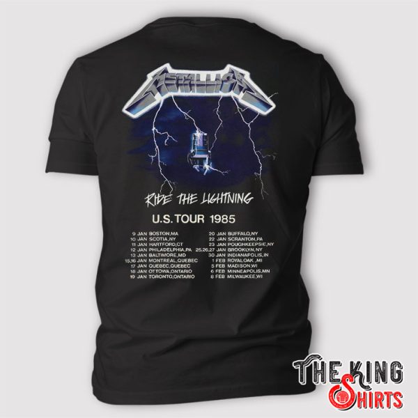 Metallica 1985 Ride The Lightning US Tour 1985 T Shirt