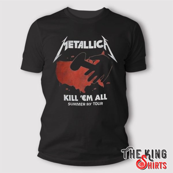 Metallica Kill Em All '83 Summer Tour Distressed T Shirt