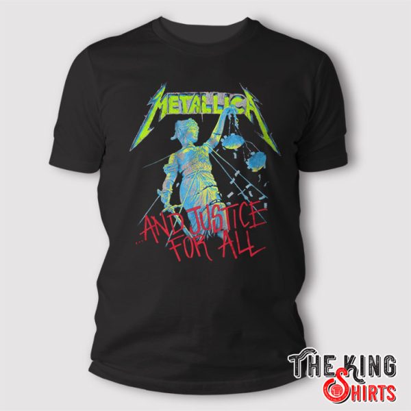 Vintage Metallica And Justice For All T Shirt, Hammer Of Justice Crushes You