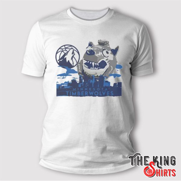 Minnesota Timberwolves Mascot Skyline T Shirt