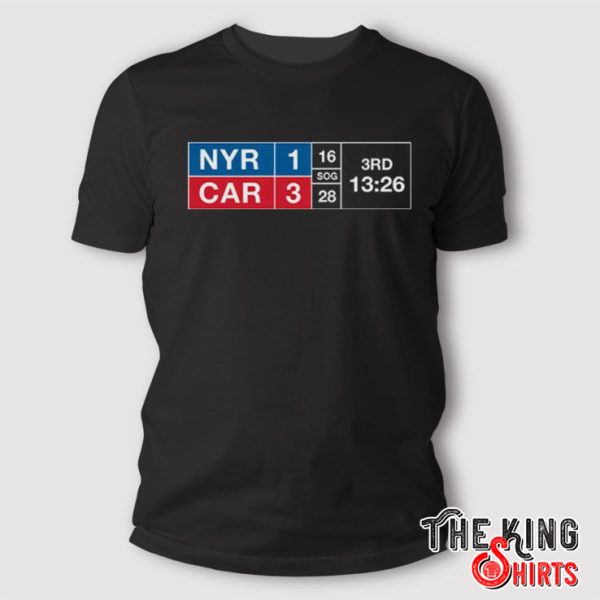 New York Rangers And Carolina Hurricanes Score T Shirt