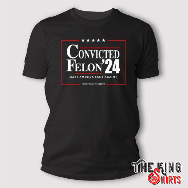 Convicted Felon 2024 Make America Sane Again T Shirt