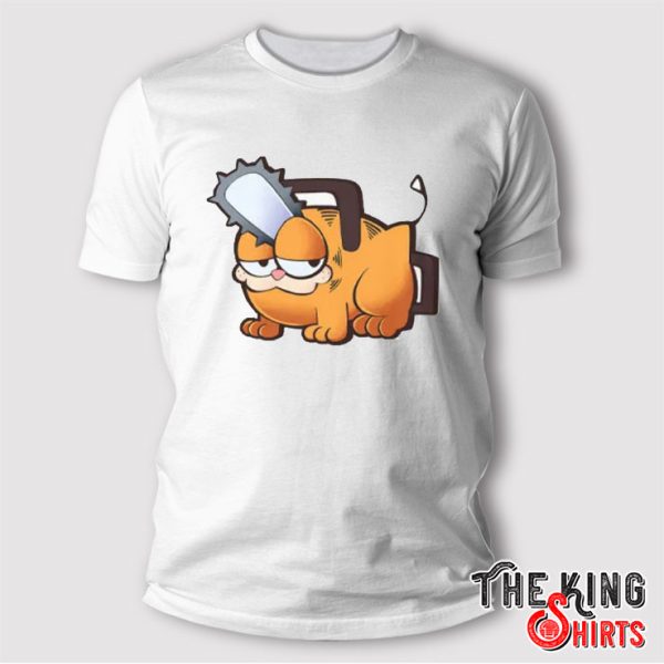 Garfield Pochita Chainsaw T Shirt