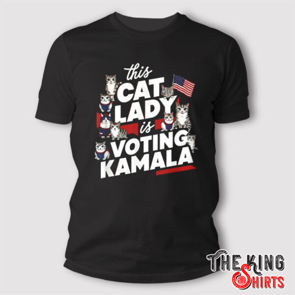 Cat Lady Voting For Kamala Harris 2024 Shirt
