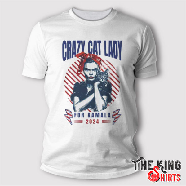 Crazy Cat Lady For Kamala 2024 T Shirt