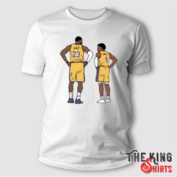 Lebron And Bronny James Los Angeles Lakers T Shirt