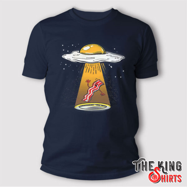 Egg Abducting Bacon Funny Alien UFO Shirt