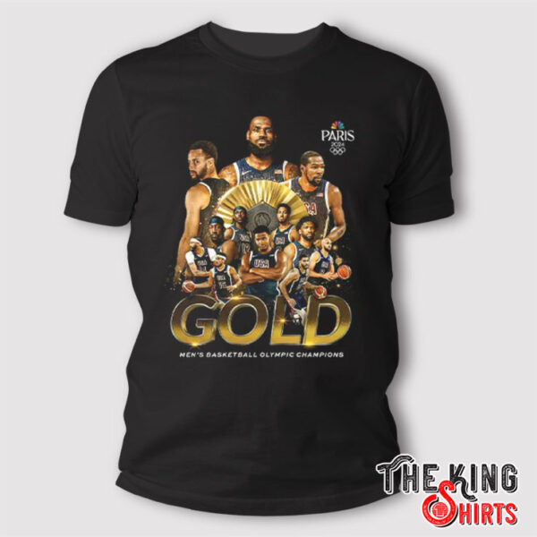 Paris 2024 Gold Men’s Basketball Olympic Champions Shirt