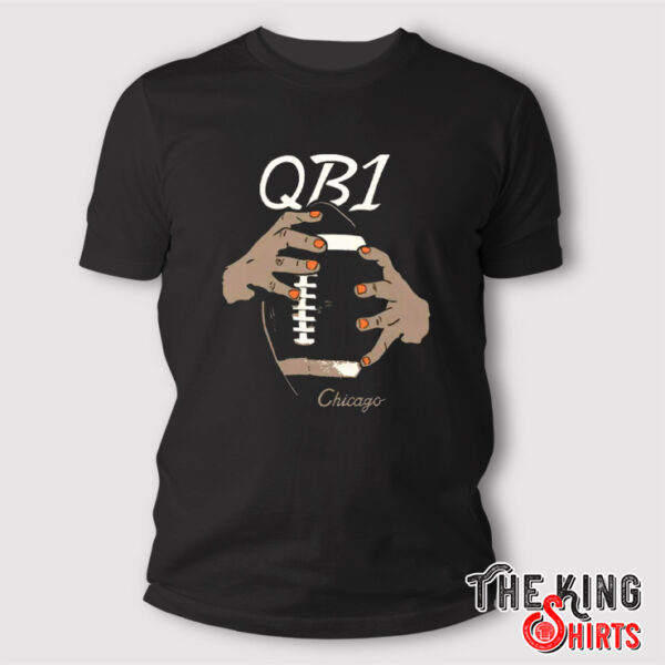 QB1 Chicago Bears Football Hands T Shirt