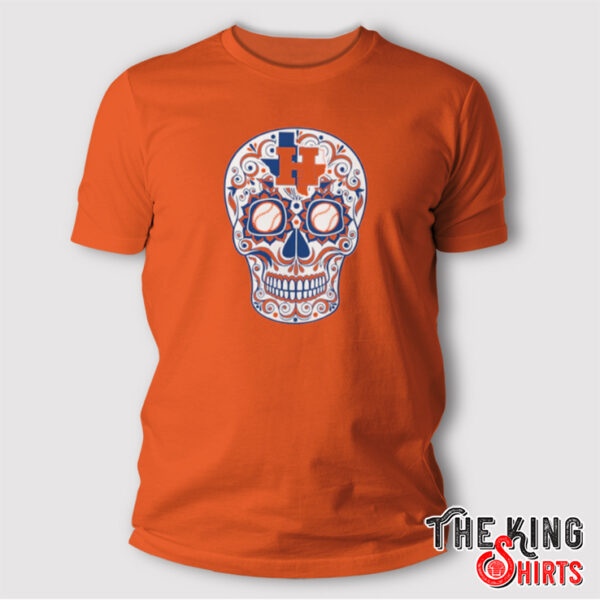 Houston Sugar Skull Baseball T Shirt