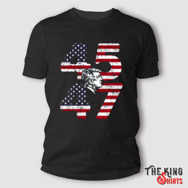 Patriotic Silhouette 45 47 Trump Shirt