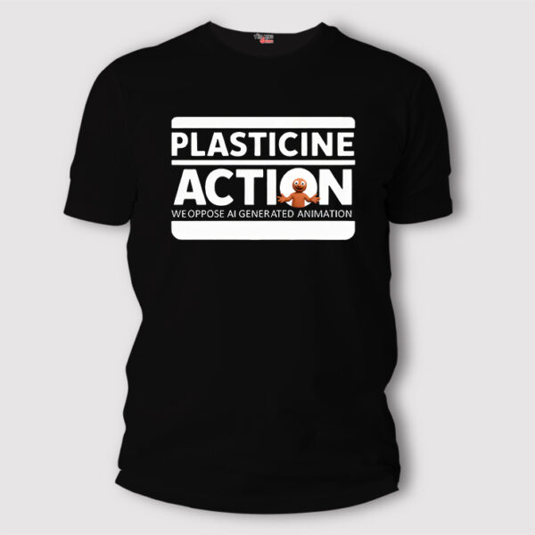 Plasticine Action Shirt, We Oppose Ai Generated Animation